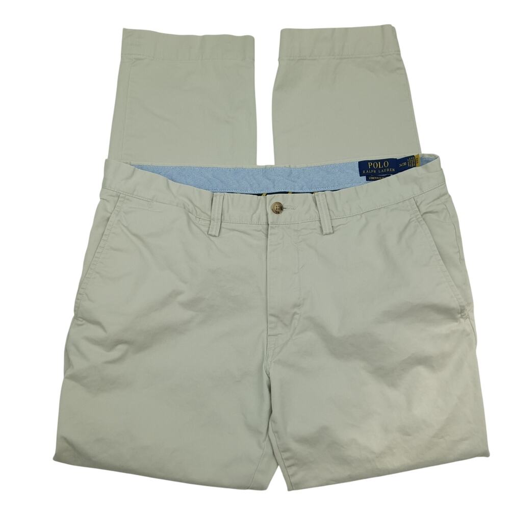 Polo by Ralph Lauren Men's Stretch Slim Fit Tan Chinos Pants 34 x 30